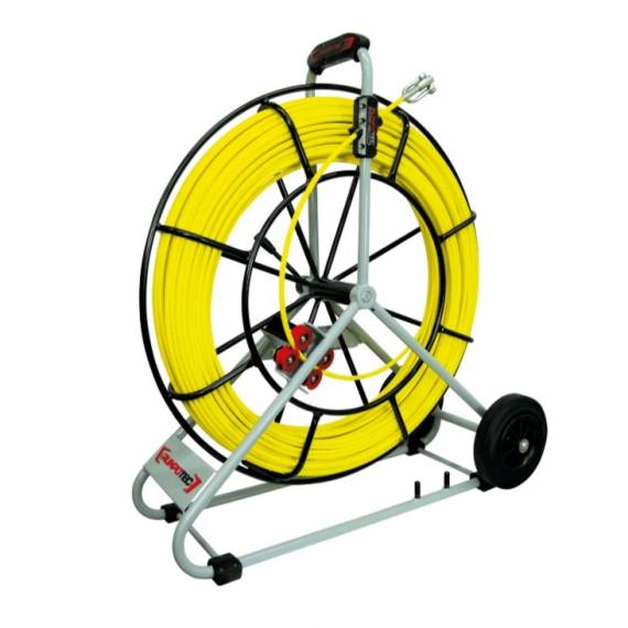 Fiberglass rod with mobile steel reel for rent